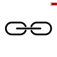 chain glyph icon vector