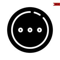 symbol in button  glyph icon vector