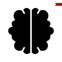 brain glyph icon vector