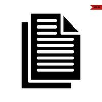 document glyph icon vector