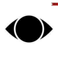 icono de glifo de ojo vector