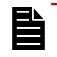 file document glyph icon vector