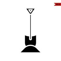 scope with sand glyph icon vector