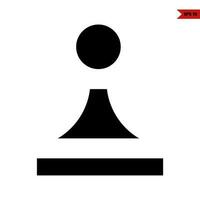 chess glyph icon vector