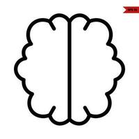 brain line icon vector