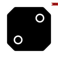dice game glyph icon vector