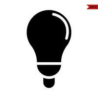 lamp idea glyph icon vector