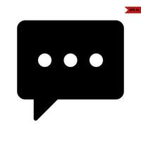 speech bubble communication glyph icon vector