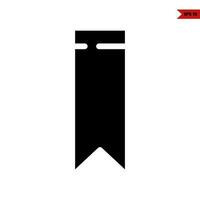 bookmark glyph icon vector