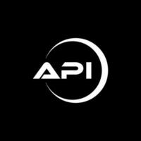 API letter logo design in illustration. Vector logo, calligraphy designs for logo, Poster, Invitation, etc.