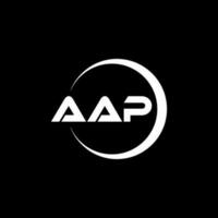 AAP letter logo design in illustration. Vector logo, calligraphy designs for logo, Poster, Invitation, etc.