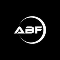 abf letra logo diseño en ilustración. vector logo, caligrafía diseños para logo, póster, invitación, etc.