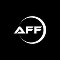 AFF letter logo design in illustration. Vector logo, calligraphy designs for logo, Poster, Invitation, etc.