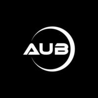 aub letra logo diseño en ilustración. vector logo, caligrafía diseños para logo, póster, invitación, etc.