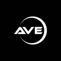 AVE letter logo design in illustration. Vector logo, calligraphy designs for logo, Poster, Invitation, etc.
