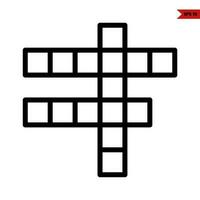puzzles  line icon vector