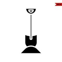 sand with scope glyph icon vector