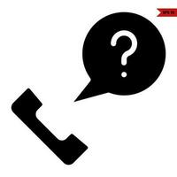 question mark in speech bubble glyph icon vector