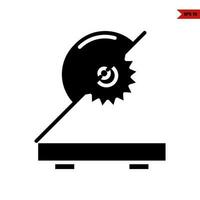 saw machine glyph icon vector