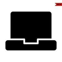 laptop glyph icon vector