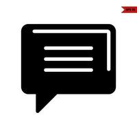 speech bubble glyph icon vector