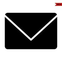 mail glyph icon vector