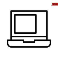 laptop line icon vector