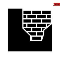 brick glyph icon vector