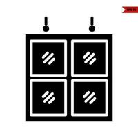 window glyph icon vector