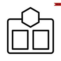 shape with book line icon vector