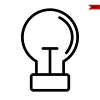 lamp idea line icon vector