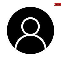 people worker in button glyph icon vector