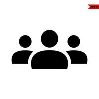 people work glyph icon vector