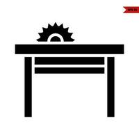 saw machine in wood  glyph icon vector