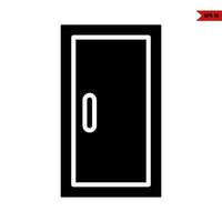 door glyph icon vector