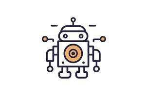 ai robot Delgado línea icono. creativo sencillo diseño desde artificial inteligencia íconos colección.ai generativo foto