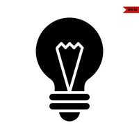 lamp glyph icon vector