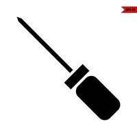 screwdriver glyph icon vector