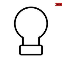 lamp idea line vector