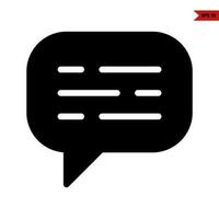 speech bubble communication glyph icon vector