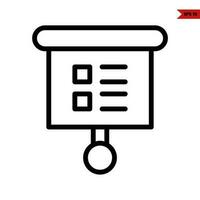 board presentation line icon vector
