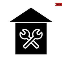 key tools in home glyph icon vector