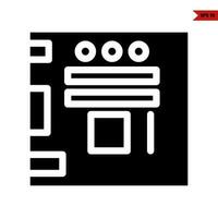 cpu glyph icon vector