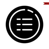 text in button glyph icon vector
