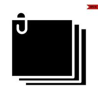 pin in notes paper line icon vector