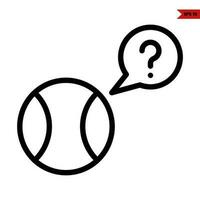 question mark in speech bubble with earth line icon vector