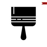 brush glyph icon vector