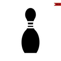 pin bowling glyph icon vector