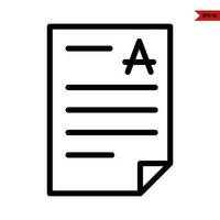 document paper line icon vector