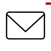 mail line icon vector